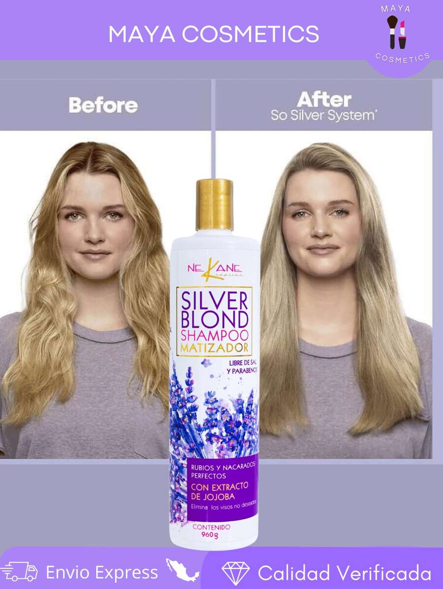 Shampoo Silver Grande 960 ML Nekane Toner For Blonde Hair - 寶藍色 - 查看 1