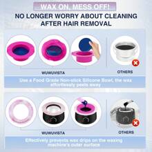 Waxing Kit 69 Items, Halloween/Christmas Holiday Gift WUWUVISTA Hair Removal Hard Wax Kit With Wax Warmer,Waxing Beads For Women Men For Face/Brazilian/Full Body/Bikini/Sensitive Skin - Black - View 8