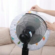 1 pièce Housse de protection lavable pour ventilateur avec grille de protection - Filet de protection pour utilisation domestique estivale, motif aléatoire