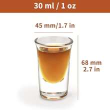 Vasos de chupito de 0.5oz/1oz, vasos de vodka de poca capacidad, de alta calidad, aptos para lavavajillas, a prueba de roturas, cristalería transparente ideal para whisky, tequila, vodka, perfectos para fiestas, bares y clubes