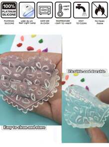 1 Khuôn silicon hình đá bất đối xứng dùng để làm đồ trang sức DIY, làm móng nghệ thuật, trang trí ốp điện thoại - Trong sáng - Xem 7