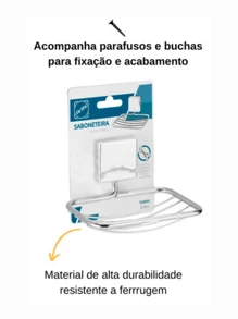 Wall-Mounted Soap Dish Black Silver Soap Holder With Plug And Screw - Bạc - Xem 3