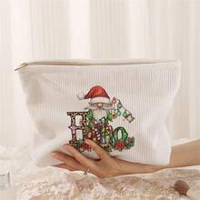 Túi đựng đồ trang điểm nhung kẻ họa tiết Giáng sinh, Túi đựng mỹ phẩm có khóa kéo nhẹ, phong cách ngọt ngào, đồ dùng vệ sinh cá nhân đa năng, quà tặng cho bạn gái, phụ nữ, bạn bè, đồ dùng học tập du lịch, túi đựng đồ trang điểm, đồ dùng thiết yếu cho ngày lễ, túi đựng mỹ phẩm, túi đựng đồ trang điểm, túi đựng đồ trang điểm, làm đẹp - Nhiều màu - Xem 6