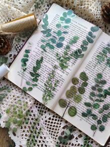 40pcs/Pack Garden Plant & Flower Themed PET Stickers, Scrapbooking Decoration Material,School Supplies,Back To School