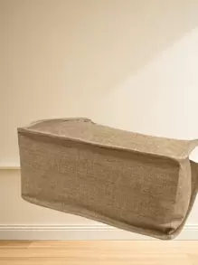 2 件复古女孩图案手提包套装：轻便购物袋，配有迷你零钱包，适合海滩、旅行、返校、日常使用 - 卡其色 - 查看 4