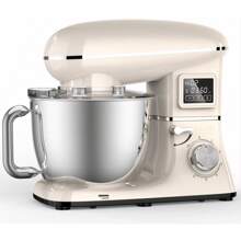 THREEKEY 1pc 6.2-Quart 660W Stand Mixer, 6-Speed Tilt-Head Kitchen Electric Mixer With LCD Touch Screen, Dough Hook, Whisk, And Beater - 美規A型插(110-127V) - 查看 14