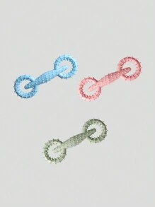 1pc Pet Toy Chew Toy With Pull Ring, Teething Stick Interactive Dog Toy - Multicolor - View 4