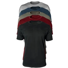 Kit 5 Men's Basic Plain Cotton T-Shirts Assorted Colors - 彩色 - 查看 5