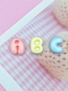 10-100 pièces Accessoires d'artisanat en résine multicolore lisse et mignon - Convient pour les projets DIY, peut être combiné avec de l'argile de modelage pour créer vos propres designs, assembler librement les mots préférés, convient pour les créations de vacances comme Halloween, Noël, etc.
