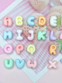 10-100 pièces Accessoires d'artisanat en résine multicolore lisse et mignon - Convient pour les projets DIY, peut être combiné avec de l'argile de modelage pour créer vos propres designs, assembler librement les mots préférés, convient pour les créations de vacances comme Halloween, Noël, etc.