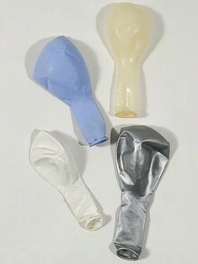 蓝色、珍珠白、透明色、银色、乳胶气球单身派对装饰品、生日派对用品、新娘送礼会、男婴送礼会、冬季假期送礼会家庭装饰礼物 - 彩色 - 查看 5