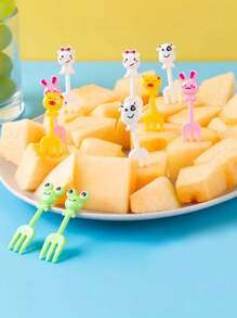 Große Augen Obstgabeln, Geburtstagsdekorationen, Partydekorationen, Feiertagsdekorationen, Party-Zubehör Obstgabel Set, geeignet für Snacks, Kuchen und Desserts als Weihnachtsgeschenk