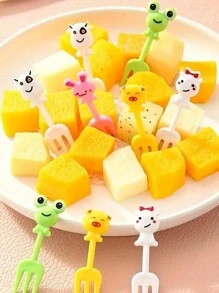 Große Augen Obstgabeln, Geburtstagsdekorationen, Partydekorationen, Feiertagsdekorationen, Party-Zubehör Obstgabel Set, geeignet für Snacks, Kuchen und Desserts als Weihnachtsgeschenk