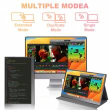 FLYZUNI 15.6 Inch Portable Monitor,1080P USB-C Second External Monitor For Laptop, HDR Plug&Play, PC, Phone,PS, Swich,IPS Ultra-Thin Zero Frame Laptop Monitor