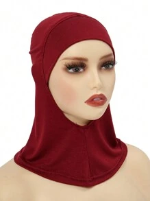 2入組新款圓形開口彈性女式鬼頭帽，圍巾，針織毛帽，頭巾