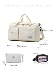 3pcs Travel Bag Set, Multi-Functional Multi-Pocket Shoe Bag, Wet & Dry Separation, Toiletry Bag, Cosmetic Bag, Skincare Bag, Portable Large Capacity Adjustable Zipper Commuter Bag, Travel, Fitness, Outdoor, Business, School, Holiday Gift - Multicolor - View 12