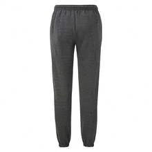 Fruit Of Loom Mens Classic 80/20 Elasticated Sweatpants (Dark Heather Gray) - Dark Heather Gray - View 2