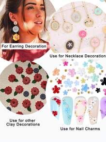 Khuôn silicon hình cá & cá heo dùng để làm đồ thủ công bằng đất sét/nhựa DIY, thích hợp làm hoa tai, vòng cổ, trang trí móng tay - trắng - Xem 11