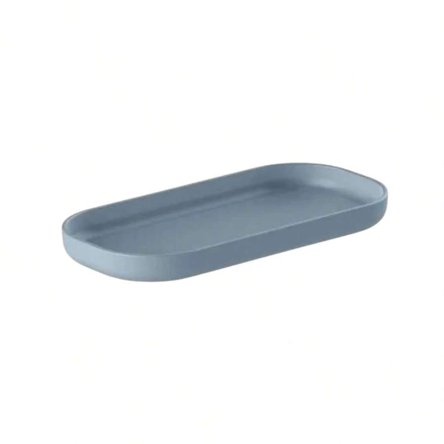 Dual Tray Holder Dispenser Organizer For Small Objects Washbasin Bathroom Vanity Or - Colors - Màu xanh lam - Xem 1