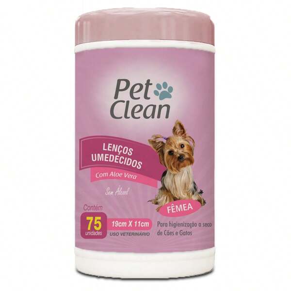 Lenço Umedecido para Cães e Gato Pet Clean