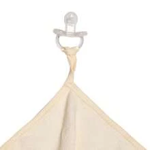 KARINHO BORDERED TOWEL CLOTH WITH PACIFIER CLIP 30X30CM 3 UNITS - 駝色 - 查看 4