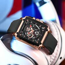 CRRJU Multifunctional Chronograph Military Waterproof Wrist Watch For Men