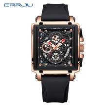 CRRJU Multifunctional Chronograph Military Waterproof Wrist Watch For Men