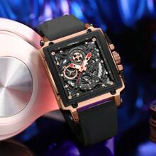 CRRJU Multifunctional Chronograph Military Waterproof Wrist Watch For Men