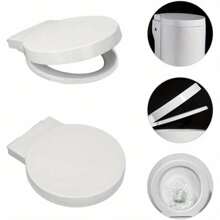 Soft Close Toilet Seat With Quick Release And Adjustable Hinges Standard Round Shape For Easy Installation And Cleaning Bathroom Decor Summer - White - View 1