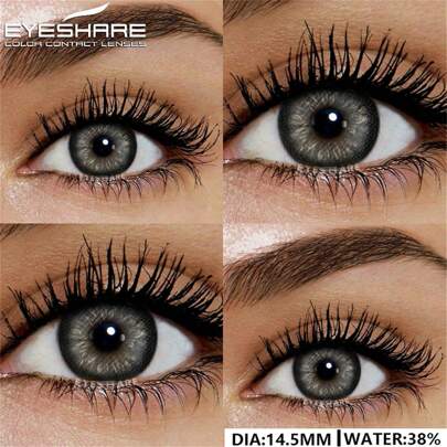 EYESHARE 1 Pair Natural Color Lens Eyes Color Cosmetic Contact Lens Blue Green Colored Lenses For Eyes Yearly Beauty Contact Lens Halloween Costume Cosplay