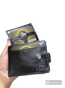 CARTEIRA MASCULINA  EM COURO LEGITIMO SUPER MACIA FECHO -RAY COURO - Preto - Visão 1