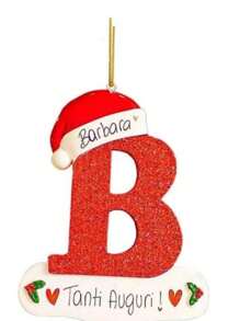 1 pieza Adorno de Navidad de acrílico en forma de letra, Decoración navideña para el árbol de Navidad "Feliz Navidad", Adornos de letra manuscrita del alfabeto de 26 letras para decorar el árbol de Navidad, Regalos de Navidad Feliz Año Nuevo 2025, Navidad - Rojo y blanco - Ver 16