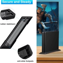 Vertical Stand Compatible With PS4/PS4 Slim/PS4 Pro, Built-In Cooling Vents And Non-Slip Feet Steady Base Mount Compatible With PS4 Slim/PS4 Pro - Multicolor - View 4