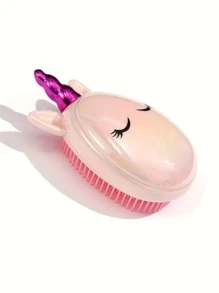 1 件可爱独角兽形状发刷，鸡蛋便携式发梳，适合女孩和女士的日常旅行使用，礼品刷、发刷、梳子、美发工具、美发产品和配件，适用于理发沙龙美容旅行必需品