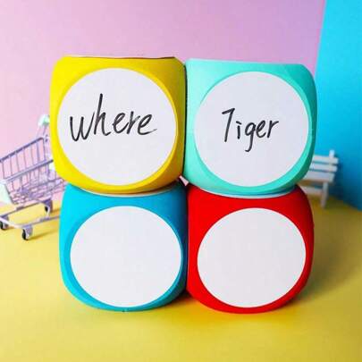 1pc Grande EVA Canto Redondo Apagável Letra Inglesa Impressão Dado