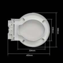 Soft Close Toilet Seat With Quick Release And Adjustable Hinges Standard Round Shape For Easy Installation And Cleaning Bathroom Decor Summer - White - View 3