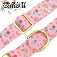 Vòng cổ cho chó bằng nylon họa tiết hoa 6 cánh, vòng cổ thú cưng được cá nhân hóa, có thể điều chỉnh và chống thất lạc - màu đen - Xem 6