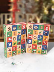 5 piezas/Paquete Misterio Navideño Divertido 24-Cuadrículas, Navidad - Multicolor - Ver 4