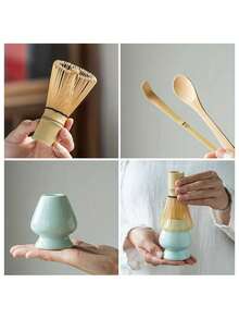 3pcs Tea Whisk Matcha Blender Matcha Tea Whisk Bamboo Whisk Matcha Brush Song Dynasty Tea Making Utensil Set,Matcha Set - 3pcs - View 5