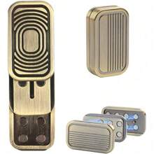 Moon Bunny Fidget Toys Adults, EDC Metal Fidget Slider, Magnetic Poker Push Card, Adult Fidget Toy For Anxiety ADHD, Cool Office Gadgets Gift For Dad Teens, Fidgets Toy For Men - Màu đồng thau - Xem 1