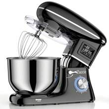 THREEKEY 1pc 6.2-Quart 660W Stand Mixer, 6-Speed Tilt-Head Kitchen Electric Mixer With LCD Touch Screen, Dough Hook, Whisk, And Beater - 美規A型插(110-127V) - 查看 2