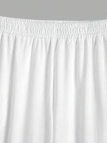 2pcs Casual Men's Printed Sweatshirt And Sweatpants Set - Black - View 5