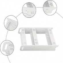 Bathroom Storage 3 Tier Narrow Storage Unit Carved Floating Shower Storage Rack Wall Mount 60x35 X13.5cm Storage Rack Free-Standing Shelves For Bathroom Living Room - White - View 5