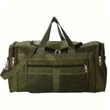 Mens Large Sports & Gym Holdall Bag - SPORTS TRAVEL WORK EQUIPMENT DUFFLE - Green - View 1