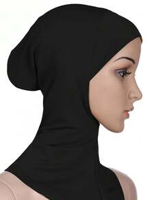 2入組新款圓形開口彈性女式鬼頭帽，圍巾，針織毛帽，頭巾