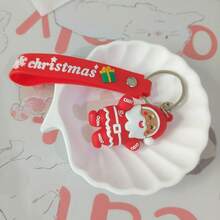 圣诞装饰卡通圣诞圣诞老人钥匙扣、汽车挂件、背包吊饰、圣诞派对礼物 - 彩色 - 查看 8