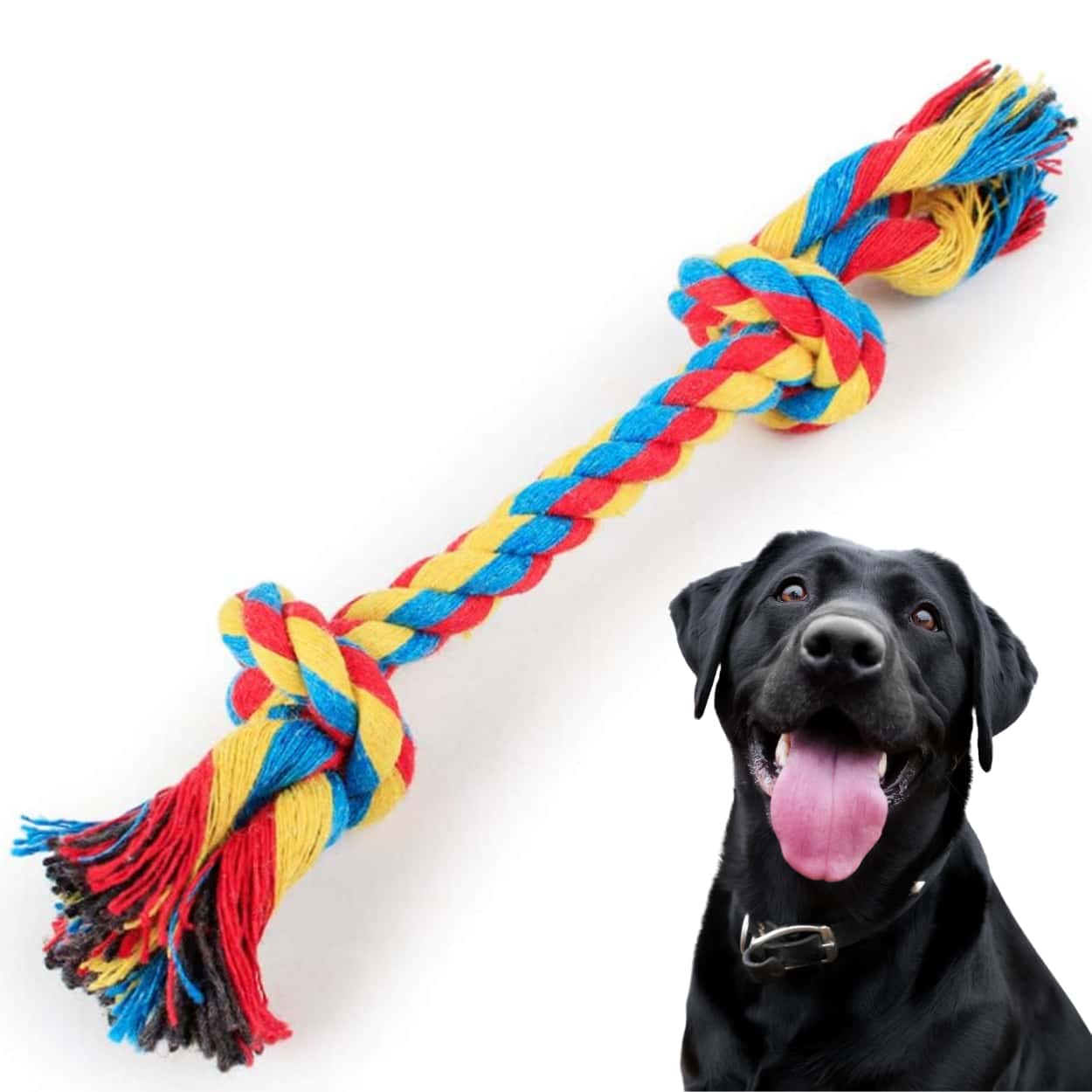Pet Teether Bone Dental Toy Rope Tartar Remover For Medium And Large Breeds - 彩色 - 查看 1