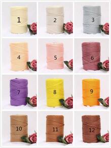 1pc, 200M Light Body Thick Ice Silk Thread Cylinder Thread Hollow Thread Ice Thread Hand Woven Crochet Hat Cushion Hook Bag Thread