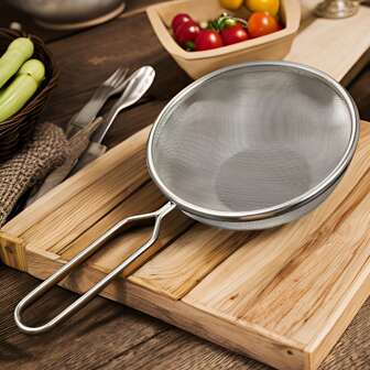 Stainless Steel Fine Mesh Strainer, Colander Sieve For Loose Tea, Bubble Tea, Soup, Baking Filter