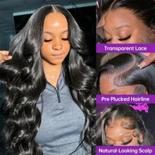 Wavy Human Hair Wig 13x4 13x6 Lace Frontal Wig Brazilian Hair Wig Pre Plucked Baby Hair Transparent Natural Wig 180% Density Bling Hair